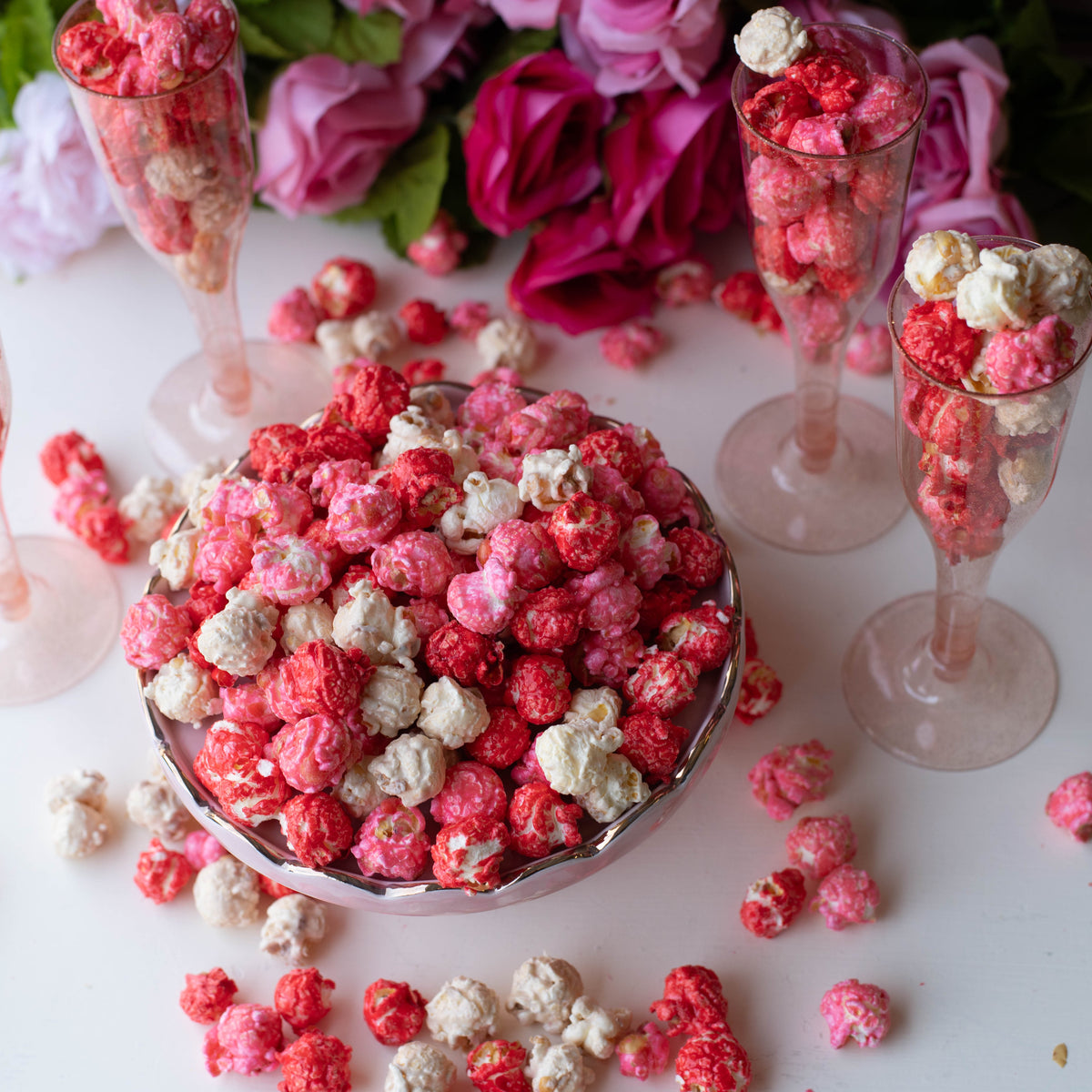 Bulk Popcorn Hearts Vanilla Deanan® Gourmet Popcorn