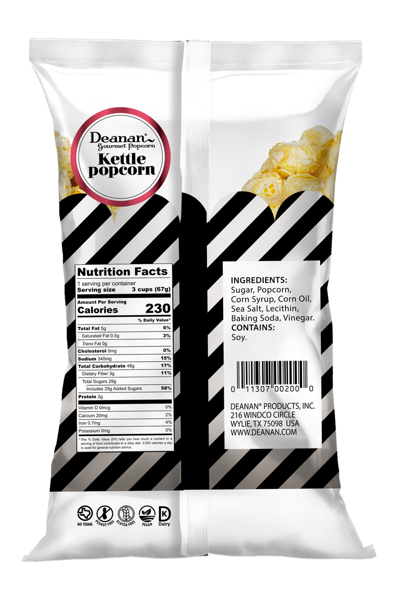 Kettle Corn 1.15 Per Packet Deanan® Gourmet Popcorn