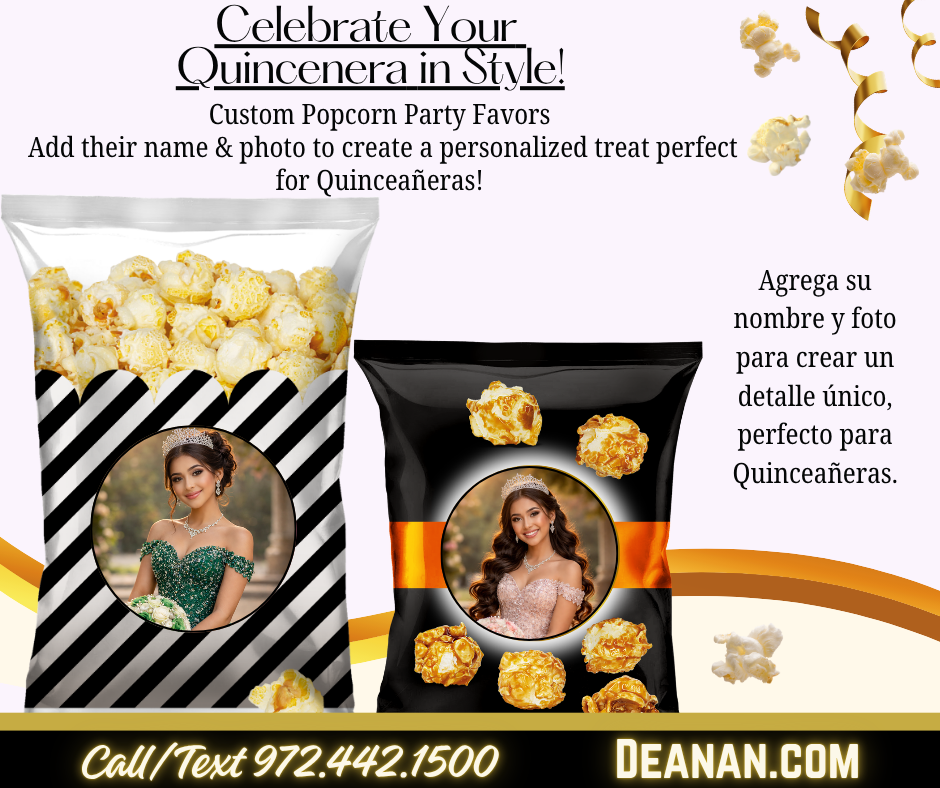 Custom Popcorn Bags & Labels